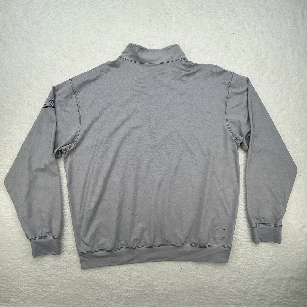 Turtleson Pullover Mens XL Quarter Zip Gray The National Golf Logo Stretch